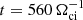 $ t= 560\,\Omega_{\mathrm{ci}}^{-1} $