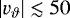 $\left| v_{\vartheta} \right| \lesssim 50\,$