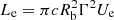 $ L_{\rm e}=\pi c R_{\rm b}^2\Gamma^2 U_{\rm e} $