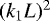 $(k_1L)^2$