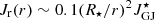 $ J_{\rm r} (r) \sim 0.1 (R_\star/r)^2 J_{\rm GJ}^\star $