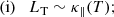 $$ \begin{aligned} \mathrm{(i)} \quad&L_{\rm T} \sim \kappa _\parallel (T); \end{aligned} $$
