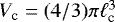$V_{\textrm{c}}=(4/3)\pi\ell_{\textrm{c}}^3$