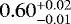 $0.60^{&#x002B;0.02}_{-0.01}$