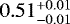 $0.51^{&#x002B;0.01}_{-0.01}$