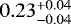 $0.23^{&#x002B;0.04}_{-0.04}$