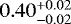 $0.40^{&#x002B;0.02}_{-0.02}$