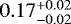 $0.17^{&#x002B;0.02}_{-0.02}$