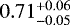 $0.71^{&#x002B;0.06}_{-0.05}$