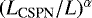 $(L_{\textrm{CSPN}}/L)^{\alpha}$