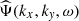 $ \widehat{\Psi}(k_x,k_{\mathit{y}},\omega) $