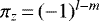 $\pi_z\,{=}\,(-1)^{l-m}$