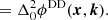 $$ \qquad= \Delta _0^2\phi ^\mathrm{DD}(\boldsymbol{x}, \boldsymbol{k}). $$