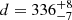 $ d = 336^{+8}_{-7} $