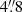 $ 4{{\overset{\prime\prime}{.}}}8 $