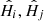 $ \hat{H}_i, \hat{H}_j $
