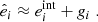 $$ \begin{aligned} \hat{e}_i \approx e^\mathrm{int} _i + g_i\;. \end{aligned} $$