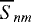 $\overline{S}_{nm}$