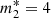 $ m^*_2=4 $