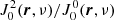$ J_0^2 (\boldsymbol{r},\nu) / J_0^0 (\boldsymbol{r},\nu) $