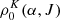$ \rho^K_0 (\alpha, J) $