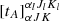 $ [t_A]_{\alpha J K}^{\alpha_l J_l K_l} $