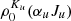 $ \rho^{K_u}_0 (\alpha_u J_u) $