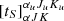 $ [t_S]_{\alpha J K}^{\alpha_u J_u K_u} $