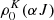 $ \rho^K_0 (\alpha J) $