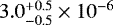 $3.0^{&#x002B;0.5}_{-0.5} \times 10^{-6}$