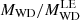 $ M_{\mathrm{WD}}/M_{\mathrm{WD}}^{\mathrm{LE}} $
