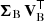 $ {{\boldsymbol \Sigma}}_{\mathrm{B}} \, \mathbf{V}_{\mathrm{B}}^\mathsf{T} $