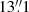 $ 13{{\overset{\prime\prime}{.}}}1 $