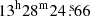 $ 13^{\mathrm{h}}28^{\mathrm{m}}24{{\overset{\text{ s}}{.}}}66 $
