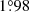 $ 1{{\overset{\circ}{.}}}98 $