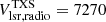 $ V_{\mathrm{lsr,radio}}^{\mathrm{TXS}}=7270 $