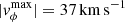 $ |{v}_\phi^{\max}|=\mathrm{37\, km\, s^{-1}} $