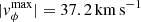 $ |{v}_\phi^{\max}|=\mathrm{37.2\, km\, s^{-1}} $