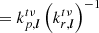 $$ \begin{aligned}&=k_{p,{\boldsymbol{l}}}^{t\nu } \left(k_{r,{\boldsymbol{l}}}^{t\nu }\right)^{-1}\end{aligned} $$