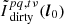 $ {\tilde{I}_{\text{ dirty}}^{pq,t\nu}}({{\boldsymbol{l}}}_0) $