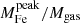 $ M_{\mathrm{Fe}}^{\mathrm{peak}}/M_{\mathrm{gas}} $