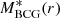 $ {M_{{\rm BCG}}^*}(r) $