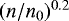 $(n/n_0)^{0.2}$