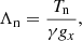 $$ \begin{aligned}&\Lambda _{\rm n} = \frac{T_{\rm n}}{\gamma g_x}, \end{aligned} $$