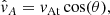 $$ \begin{aligned} \hat{v}_{A}&= v_{\rm At} \cos (\theta ), \end{aligned} $$