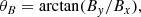 $$ \begin{aligned} \theta _B&=\arctan (B_y/B_x), \end{aligned} $$