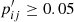 $ p_{ij}^\prime\geq0.05 $
