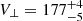 $ V_{\bot}=177^{+4}_{-5} $