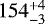 $154^{&#x002B;4}_{-3}$