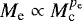 $M_{\textrm{e}}\propto M_{\textrm{c}}^{p_{\textrm{e}}}$